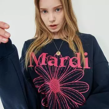[Mardi mercredi] Толстовка Flowermardi_navy Фиолетовый