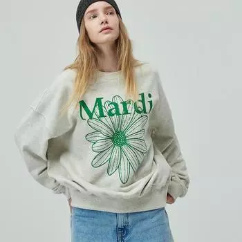 [Mardi mercredi] Толстовка Flowermardi_oatmeal Зеленый