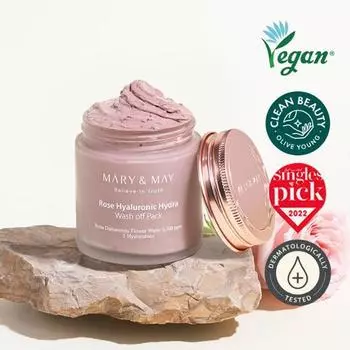 Marienmay Rose Hyaluronic Hydra Смываемая маска 125 г