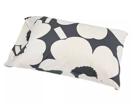 Marimekko Unikko 72734 072734 Скандинавский дизайн Наволочка, 50x70см, Угольный, 910, [Б/У]