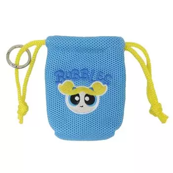 Marimo Craft Powerpuff Girls Mesh Series Fluffy Mini Mesh Drawstring W100 x H95 x Bag, Bubbles, Approx. D40mm, MPPG-129