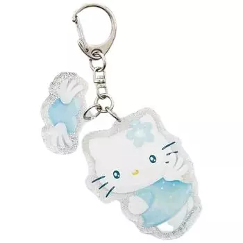 Marimo Craft Sanrio Kitty Mizuiro Angel 3 блестящий брелок Mizuiro Silver Ш44 x В61 x Г10 мм Объем. БЛКТ-081 серебряный