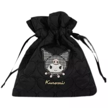 Marimo Craft Sanrio Монохромная серия Kuromi Мешочек на шнурке Ш170 x В200мм, SRTZ-252