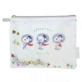 Marimo Craft SNOOPY Astro Sequin Flat Pouch серый Ш21В16,5Г1см SPCQ-290