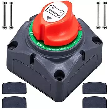 Marine Battery Terminal 3 Modes (1/2/Both/Off) for 12V-24V-48V Boats to Prevent Battery Drainage