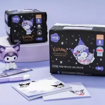 Marisom Kuromi Pure Cotton Soft Overnight 8P (На)