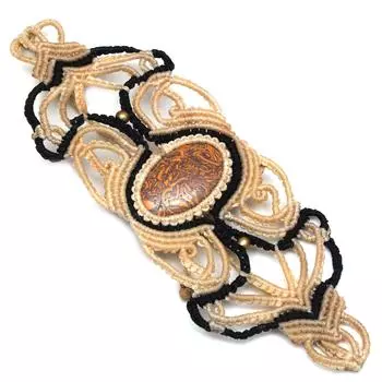 Мариум Джаспер Макраме Нить Драгоценные Камни Украшения Ручной Работы 8-10 Ad Этнический