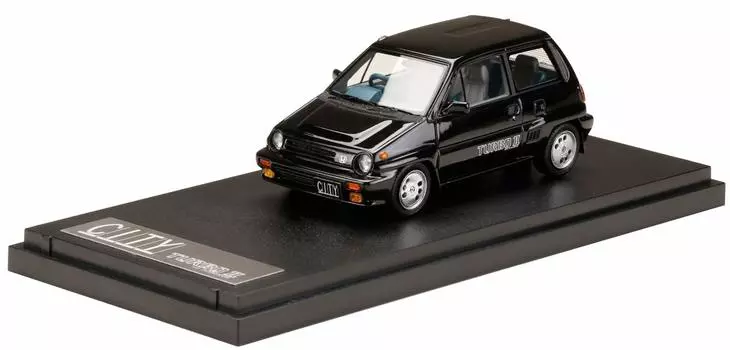 MARK43 Honda CITY TURBO II Genuine Option Wheel Equipped Car Black Custom Color Finished Product PM43139ABK 1/43