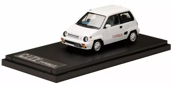 MARK43 Honda CITY TURBO II Оригинальный автомобиль с опциональными колесами, греческий белый, готовый продукт PM43139AW 1/43