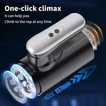 Mark Aircraft Cup Double Pass Мужской массажер для мастурбации Полностью автоматический телескопический вращающийся вибрационный телескопический прибор для мастурбации для взрослых