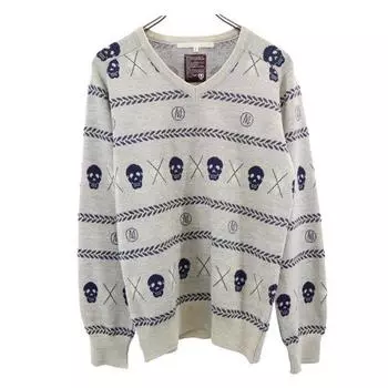 MARK&LONA Made in Japan wool Overall handle Long sleeve V neck knit Men s Used