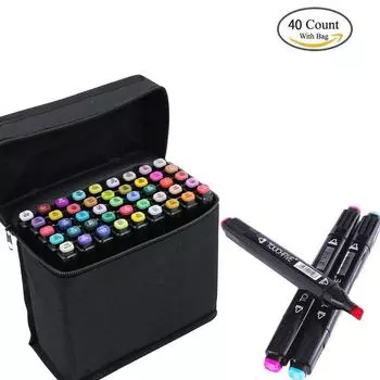 Mark Pen Set Touch Алкогольная маслянистая ручка для рисования Ручная роспись 30 color белый