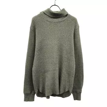 markaware made in Japan Long sleeve Waffle Turtleneck Cut 2 gray Women Used