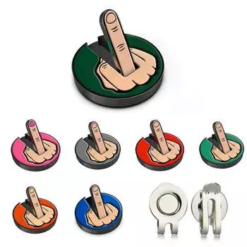 Маркер для мячей для гольфа на средний палец с магнитным зажимом для шляпы Водонепроницаемый инструмент для выравнивания мячей Аксессуары для гольфа