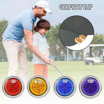 Маркер для мячей для гольфа с круглым колпачком и функцией уровня Bubble Golf Уровень для гольфа Головка уровня Hat V5O3