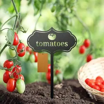 Маркер для растений, вставной тип, высокая твердость, острый наконечник, бирка для фруктов, овощей, сада, растения для фермы 4 чёрный