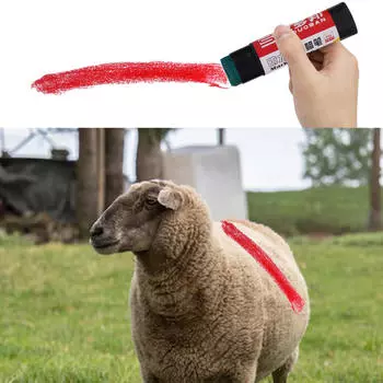 Маркер для скота, маркировка мокрых или сухих животных, высокая видимость для коз, свиней, коров красный