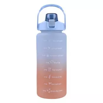Маркер времени для бутылки с водой, 2 л, очень большая мотивационная спортивная бутылка с соломинкой розовый