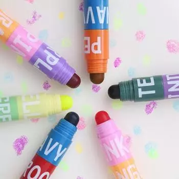 Маркер Yousheng с круглым наконечником, 6 цветов, быстросохнущие мелки для альбомов «сделай сам», рисования и маркировки в книгах, раскрашивания, художественных принадлежностей A