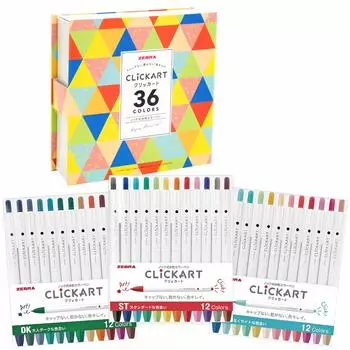 Маркер Zebra clickart 36 цветов ограниченная упаковка на водной основе WYSS22-36C-NGO
