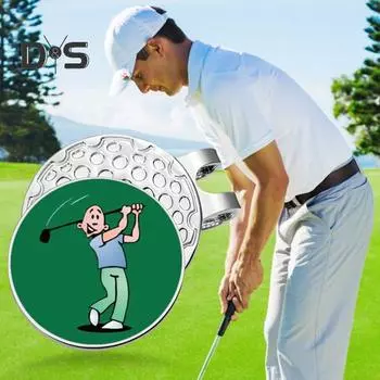 Маркеры для мячей для гольфа с магнитным зажимом для шляпы, прочная конструкция, компактный дизайн, портативный персонализированный набор маркеров для мячей и зажимов для шляпы разноцветный
