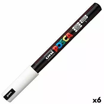 Маркеры POSCA PC-1MR белые 6 шт.
