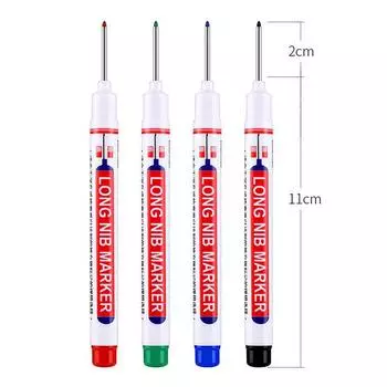 Маркеры с длинным наконечником для ванной комнаты, деревообработки, декора, многоцелевой маркер для глубоких отверстий синий
