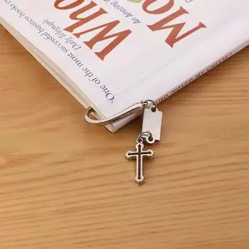 Маркировка Персонализированный подарок Крест-закладки Крест-подвеска Закладки Металлические закладки Нож для писем серебряный