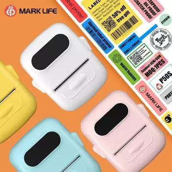 Marklife P50 портативный принтер для изготовления этикеток, беспроводной принтер для телефона, офиса, дома, одежда со штрих-кодом, ювелирные изделия, розничная торговля, рассылка с рулонной бумагой