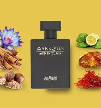 MARKQUES Мужские черные духи | Парфюмированная вода для мужчин | Стойкий роскошный аромат | Подарок мужу, парню, отцу, брату | 100 мл ЕДП 100 ml