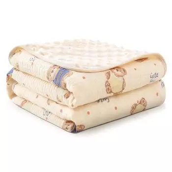 Марлевое детское одеяло Double Bear 110 см x Детское одеяло для детского душа, машинная стирка, одеяло, марля, дизайн, 100 см, плед, одеяло, подарок, легкое, тонкое,