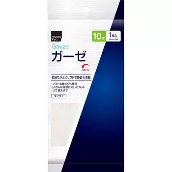 Марля 10м Средства первой помощи Общие медицинские изделия медицинская марля тип I 1 размер листа: 10м х 30см (1) Этот продукт имеет рулоны длиной 10 м и шириной 30 см.. грамм 1 set