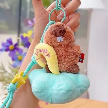 Marmota Plush Star Keychain Anime Backpack Pendant Cute Kids Gift Decoration