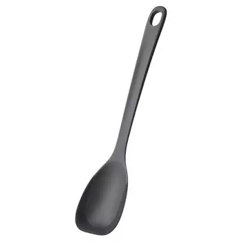 Marna Spoon Spatula for Easy Without Silicone Spoon Spatula Ladle for Cooking Kitchen Utensils Dark Gray K803DGY Stir-Frying (Scoops Leaving/Flat