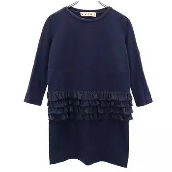 MARNI 7 minutes sleeve one piece Navy system Women Used