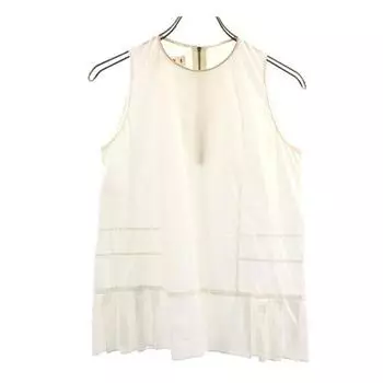 MARNI Без рукавов Крой 38 Белая система Принт на спине Женский Б/у