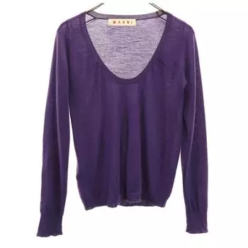 MARNI Made in Italy 100% cashmere Long sleeve knit 40 purple sweater Women Used