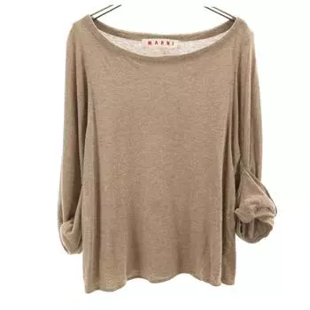 MARNI made in Italy Five-quarter sleeve T-shirt 40 Beige Ron T Women Used