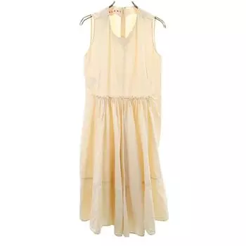 MARNI Made in Italy Linen Blend No sleeve one piece 38 Beige Women Used