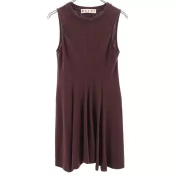 MARNI made in Italy No sleeve mini dress 38 Brown Women Used