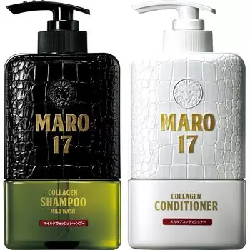 MARO17 Коллагеновый шампунь, мягкий мытье, коллагеновый кондиционер для кожи головы, набор 350 мл x 2 и для мужчин чистый