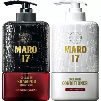 MARO17 Коллагеновый шампунь Perfect Wash Collagen Scalp Conditioner Set Увлажняющий 350 мл x 2 и мужской чистый