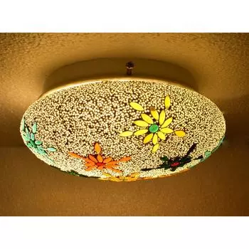 Марокканская мозаичная потолочная лампа | Подвесной светильник из разноцветного стекла ручной работы | Подвесной потолочный светильник для домашнего декора | Гостиная |