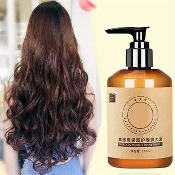 Марокканская увлажняющая паста для укладки, длительная укладка, объем, увлажнение, эластичность, марокканская увлажняющая паста для укладки, эластин для ухода за сухими поврежденными кудрями, 250 мл