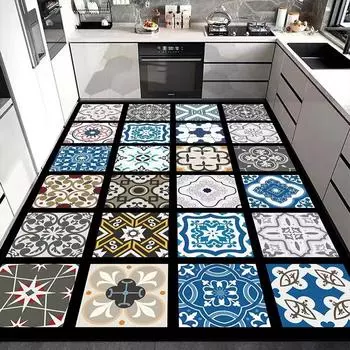 Марокканский стиль кухонный ковер нескользящий впитывающий столовый коврик большой площади легко моющийся коврик напольный коврик настраиваемый 60x90cm door mat