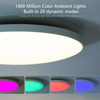 MARPOU APP Пульт дистанционного управления 2.4G WIFI BLE RGB Умный домашний потолочный светильник Подходит для украшения комнаты Гостиная Спальня Кухня