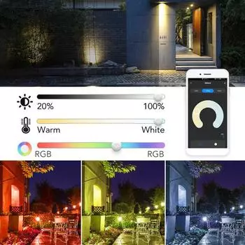 MARPOU LED 220V Tuya интеллектуальный RGB-прожектор для наружного освещения 30 Вт 50 Вт 100 Вт регулируемый свет с голосовым управлением прожектор