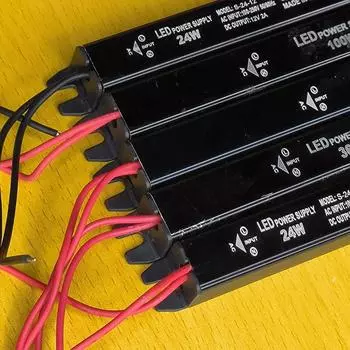 MARPOU LED тонкий блок питания освещение 1/2/3/4 шт DC 24 В 12 В трансформатор AC120-240 В 24 Вт 36 Вт 60 Вт 100 Вт для светодиодного драйвера адаптера света 24W&24V&1 piece бежевый