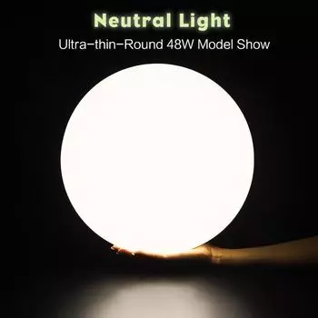 MARPOU Ультратонкий круглый потолочный светильник MARPOU светодиодный современный светильник 220 В 110 В Внутреннее освещение Потолочная люстра Лампы для кухни и спальни 18W&Warm White