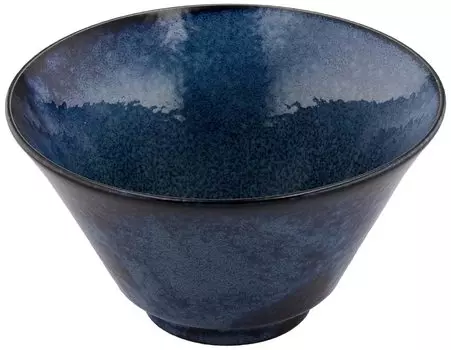 Marsan Kondo Instant Bowl Bowl Bowl Bowl Noodle Bowl Ramen Bowl Dark Blue Kiln 900 мл Mino Ware Можно мыть в посудомоечной машине в микроволновой печи Сделано в Японии 20246